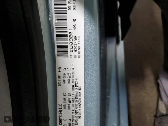 2008 Chrysler Sebring Limited с VIN 1C3LC66K28N296514, выставлен на аукционе Copart как лот 62515775 с пробегом 125 631 миль миль и Списание • Salvage title. История ставок и продаж доступна на DreamBid. Изображение 13.