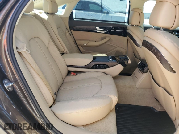 2015 Audi A8 L 4.0T with VIN WAU32AFD9FN032185, listed as a Copart auction lot 53472595 with 45,357 mi miles and Salvage Title. Bid and sale history available at carsss.com. Image 10.
