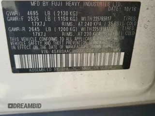 2017 Subaru Outback z VIN 4S4BSAAC3H3272078, wystawiony jako Copart lot #56768745 z przebiegiem 107 143 mil mil oraz Szkoda całkowita • Salvage title. Historia ofert i sprzedaży dostępna na DreamBid. Obrazek 13.