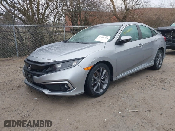 2021 Honda Civic Sedan EX-L with VIN 19XFC1F77ME011926, listed as a IAAI auction lot 41561104 with 76,163 mi miles. Bid and sale history available at carsss.com. Image 19.