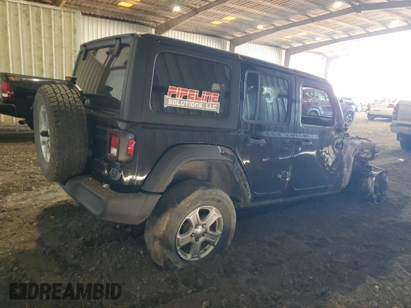 2021 Jeep Wrangler Unlimited Sport Altitude with VIN 1C4HJXDG0MW508942, listed as a Copart auction lot 80285884 with Not Provided miles and Non Repairable. Bid and sale history available at carsss.com. Image 3.