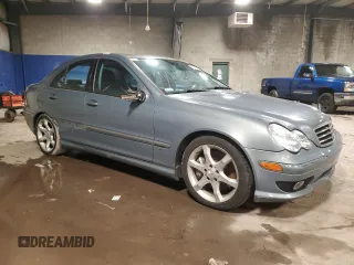 2007 Mercedes-Benz C 230 Sport with VIN WDBRF52H67F896266, listed as a Copart auction lot 45131425 with 96,206 mi miles and Salvage Title. Bid and sale history available at DreamBid. Image 4.