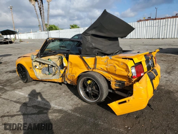 2007 Ford Mustang GT Deluxe with VIN 1ZVFT85H375334354, listed as a Copart auction lot 73364193 with Not Provided miles and Salvage Title. Bid and sale history available at carsss.com. Image 2.