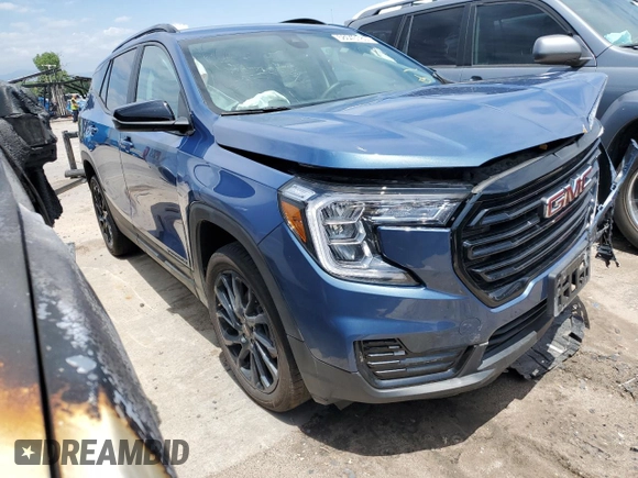2024 GMC Terrain SLE with VIN 3GKALTEG3RL314796, listed as a Copart auction lot 58643785 with 22,617 mi miles and Salvage title. Bid and sale history available at DreamBid. Image 4.
