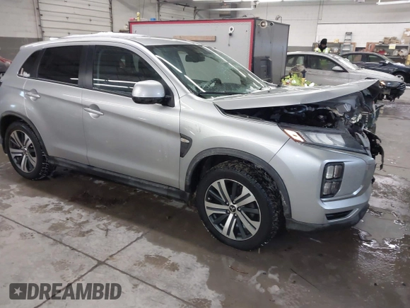 2022 Mitsubishi Outlander Sport ES with VIN JA4ARUAU8NU009719, listed as a IAAI auction lot 41272407 with 70,436 mi miles. Bid and sale history available at carsss.com. Image 1.