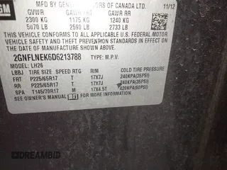 2013 Chevrolet Equinox LT z VIN 2GNFLNEK6D6213788, wystawiony jako IAAI lot #41377897 z przebiegiem 150 300 mil mil oraz . Historia ofert i sprzedaży dostępna na DreamBid. Obrazek 9.