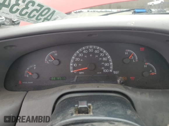 2003 Ford F-150 XL with VIN 1FTRF17283NB79463, listed as a Copart auction lot 49533455 with 201,851 mi miles and Clean Title. Bid and sale history available at DreamBid. Image 9.