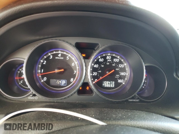 2008 Infiniti M with VIN JNKAY01E08M604254, listed as a Copart auction lot 57499825 with 108,473 mi miles and Salvage title. Bid and sale history available at DreamBid. Image 9.