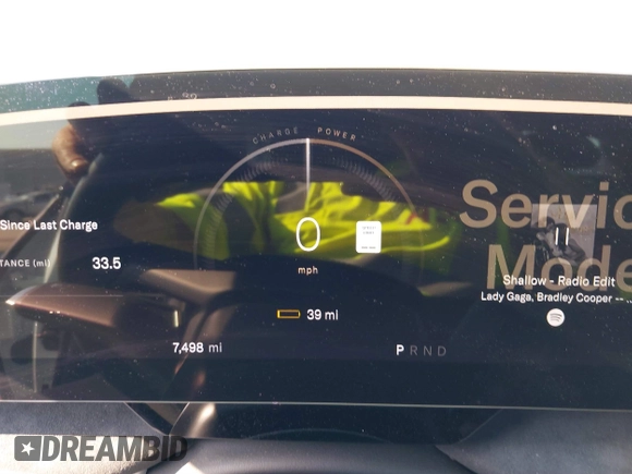 2022 Lucid Air Grand Touring with VIN 50EA1GBA5NA001268, listed as a IAAI auction lot 41866289 with 7,498 mi miles. Bid and sale history available at carsss.com. Image 7.