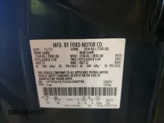 2013 Ford F-150 XL with VIN 1FTFW1ETXDKG50756, listed as a Copart auction lot 55120445 with 206,379 mi miles and Clean Title. Bid and sale history available at carsss.com. Image 12.