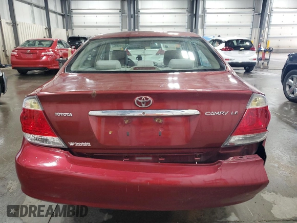 2006 Toyota Camry STD with VIN 4T1BE30K86U161139, listed as a Copart auction lot 53378585 with 180,273 mi miles and Salvage Title. Bid and sale history available at DreamBid. Image 6.