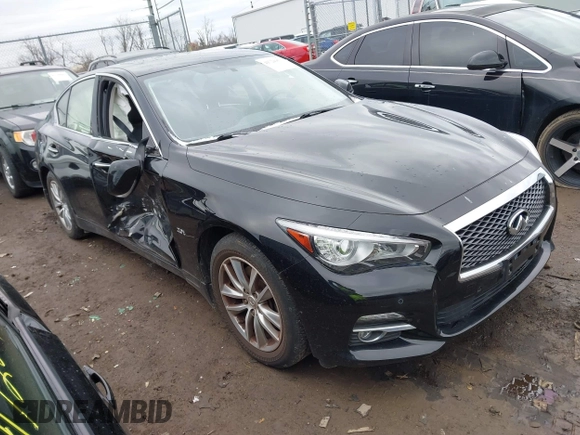 2017 Infiniti Q50 2.0t Premium with VIN JN1CV7AR0HM681837, listed as a IAAI auction lot 41724953 with 55,178 mi miles. Bid and sale history available at carsss.com. Image 1.