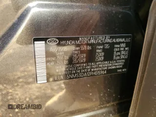 2023 Hyundai Santa Fe Hybrid SEL Premium with VIN 5NMS3DA12PH015964, listed as a Copart auction lot 78754604 with 6,633 mi miles and Salvage Title. Bid and sale history available at carsss.com. Image 14.