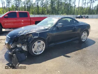 2003 Lexus SC 430 with VIN JTHFN48Y730047333, listed as a Copart auction lot 52112085 with 106,750 mi miles and Salvage title. Bid and sale history available at DreamBid. Image 1.