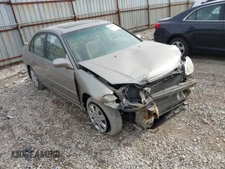 2003 Honda Civic EX with VIN 2HGES267X3H605032, listed as a IAAI auction lot 41813033 with 195,969 mi miles. Bid and sale history available at carsss.com. Image 1.