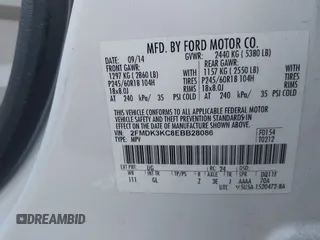 2014 Ford Edge Limited with VIN 2FMDK3KC8EBB28086, listed as a IAAI auction lot 40457084 with 1 mi miles. Bid and sale history available at carsss.com. Image 9.