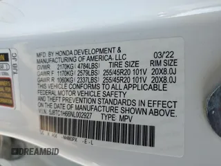 2022 Acura RDX w/A-Spec Package with VIN 5J8TC1H66NL002927, listed as a Copart auction lot 89269675 with 45,797 mi miles and Salvage Title. Bid and sale history available at carsss.com. Image 16.