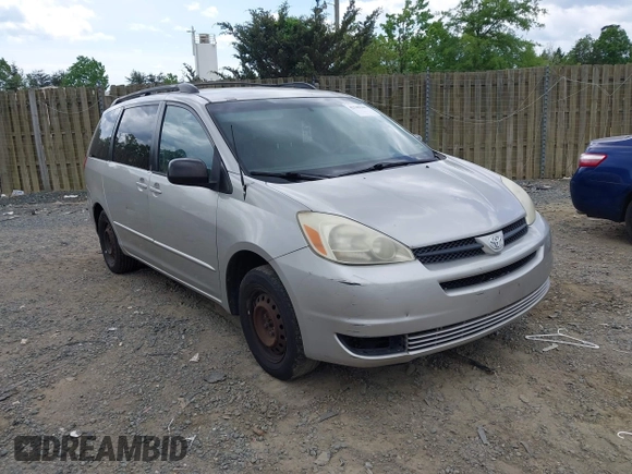 2005 Toyota Sienna CE with VIN 5TDZA23C55S373531, listed as a IAAI auction lot 42149346 with 175,689 mi miles and . Bid and sale history available at DreamBid. Image 1.