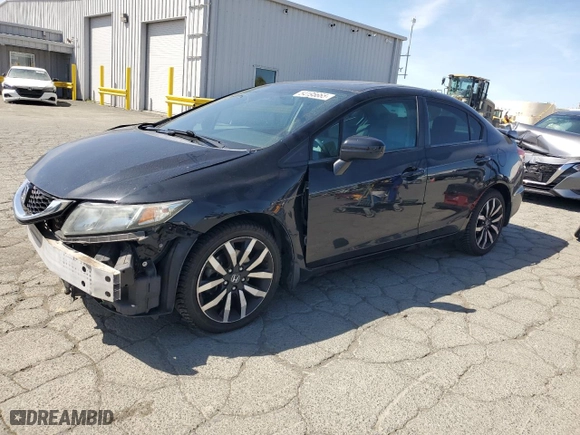 2014 Honda Civic Sedan EX-L with VIN 19XFB2F96EE012416, listed as a Copart auction lot 54195665 with 189,574 mi miles and Salvage Title. Bid and sale history available at carsss.com. Image 1.