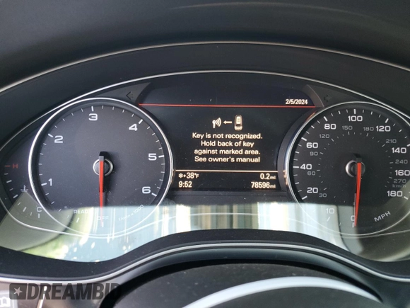 2016 Audi A6 3.0L TDI Prestige with VIN WAUHMAFC8GN015015, listed as a Copart auction lot 40571954 with 78,596 mi miles. Bid and sale history available at carsss.com. Image 9.