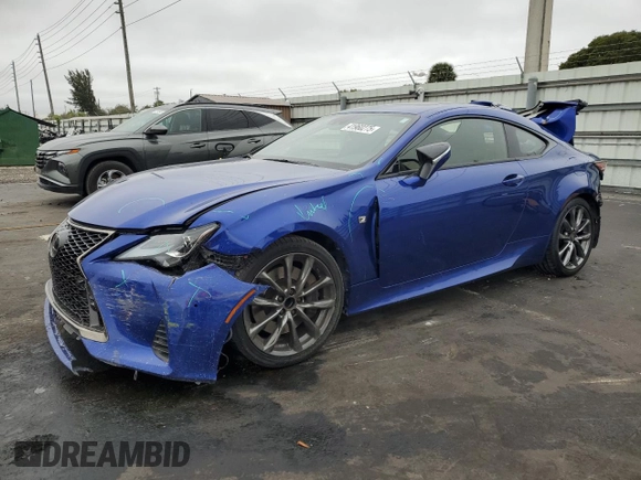2019 Lexus RC 300 z VIN JTHHA5BC3K5009509, wystawiony jako Copart lot #41960275 z przebiegiem 19 631 mil mil oraz Szkoda całkowita • Salvage title. Historia ofert i sprzedaży dostępna na DreamBid. Obrazek 1.