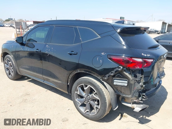 2022 Chevrolet Blazer RS with VIN 3GNKBERS2NS185275, listed as a IAAI auction lot 41687369 with 43,695 mi miles. Bid and sale history available at carsss.com. Image 3.