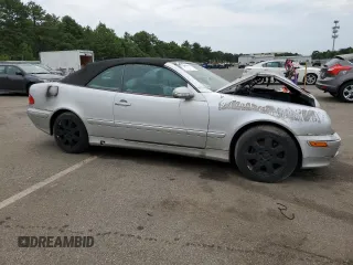 2001 Mercedes-Benz CLK 3.2L with VIN WDBLK65G21T069416, listed as a Copart auction lot 52275545 with Not Provided miles and Non Repairable. Bid and sale history available at carsss.com. Image 4.