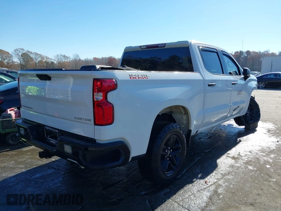 2021 Chevrolet Silverado 1500 Custom Trail Boss with VIN 1GCPYCEF5MZ233265, listed as a IAAI auction lot 37996179 with 47,247 mi miles and . Bid and sale history available at DreamBid. Image 4.