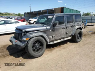 2019 Jeep Wrangler Unlimited Sport S z VIN 1C4HJXDG2KW627282, wystawiony jako Copart lot #58236375 z przebiegiem 97 099 mil mil oraz Nie do naprawy • Non repairable. Historia ofert i sprzedaży dostępna na DreamBid. Obrazek 1.