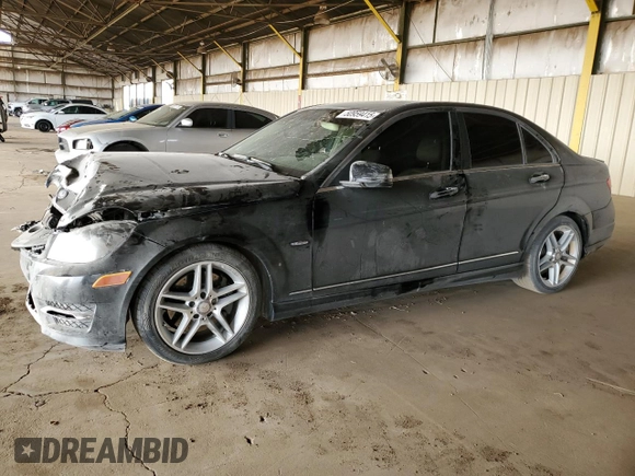 2012 Mercedes-Benz C 350 Sport with VIN WDDGF5HB7CR197089, listed as a Copart auction lot 50959415 with 213,005 mi miles and Salvage Title. Bid and sale history available at DreamBid. Image 1.