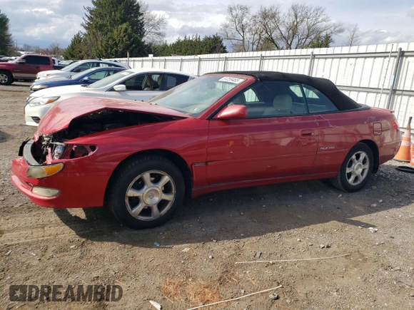 2003 Toyota Solara SE with VIN 2T1FF28P03C605071, listed as a Copart auction lot 51259465 with 258,419 mi miles and Salvage Title. Bid and sale history available at carsss.com. Image 1.