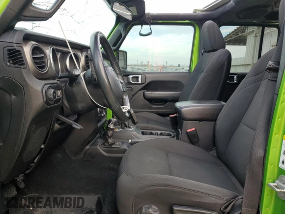 2019 Jeep Wrangler Unlimited Sport with VIN 1C4HJXDG4KW508021, listed as a Copart auction lot 43949845 with 107,464 mi miles and Salvage title. Bid and sale history available at DreamBid. Image 7.