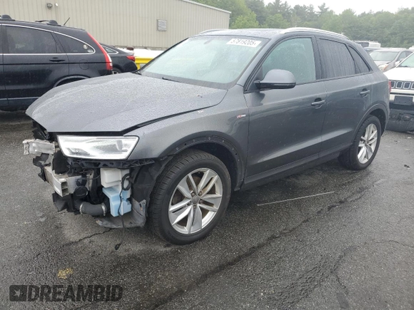 2018 Audi Q3 Premium with VIN WA1ECCFS3JR019141, listed as a Copart auction lot 57819205 with 63,200 mi miles and Salvage title. Bid and sale history available at DreamBid. Image 1.