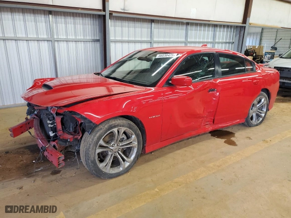 2021 Dodge Charger R/T with VIN 2C3CDXCT7MH584127, listed as a Copart auction lot 46038425 with 69,004 mi miles and Salvage Title. Bid and sale history available at carsss.com. Image 1.