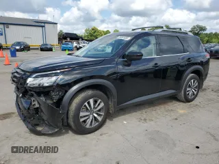 2024 Nissan Pathfinder SL with VIN 5N1DR3CA3RC200181, listed as a Copart auction lot 59381685 with 36,419 mi miles and Salvage title. Bid and sale history available at DreamBid. Image 1.