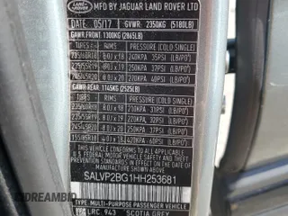 2017 Land Rover Range Rover Evoque SE with VIN SALVP2BG1HH253681, listed as a Copart auction lot 61996955 with 82,914 mi miles and Clean title. Bid and sale history available at DreamBid. Image 13.