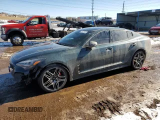 2022 Kia Stinger GT1 with VIN KNAE45LC3N6103394, listed as a Copart auction lot 42183355 with 45,427 mi miles and Salvage Title. Bid and sale history available at carsss.com. Image 1.