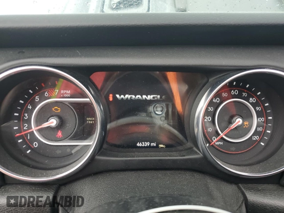 2020 Jeep Wrangler Unlimited Recon с VIN 1C4HJXFNXLW263190, выставлен на аукционе Copart как лот 58929595 с пробегом 46 339 миль миль и Списание • Salvage title. История ставок и продаж доступна на DreamBid. Изображение 9.