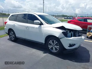 2019 Nissan Pathfinder SV with VIN 5N1DR2MN5KC615231, listed as a IAAI auction lot 42741942 with 48,627 mi miles and . Bid and sale history available at DreamBid. Image 1.