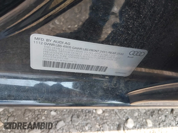 2013 Audi A4 Premium Plus с VIN WAUFFAFL8DN033415, выставлен на аукционе IAAI как лот 42458339 с пробегом Не указан миль и . История ставок и продаж доступна на DreamBid. Изображение 9.