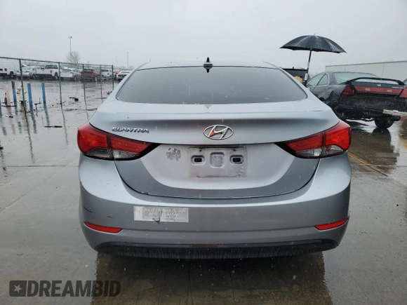 2016 Hyundai Elantra SE with VIN 5NPDH4AE5GH774298, listed as a Copart auction lot 45185505 with 175,868 mi miles and Salvage Title. Bid and sale history available at DreamBid. Image 6.