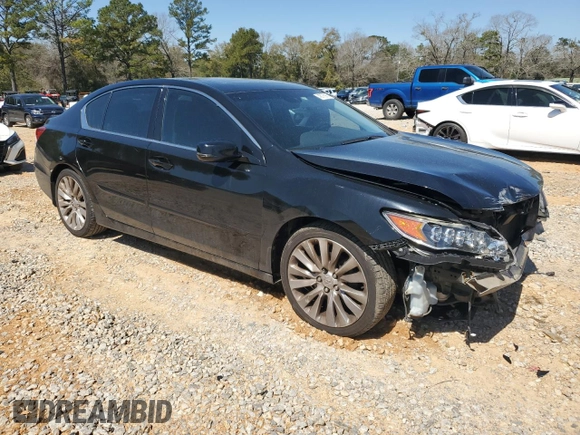 2014 Acura RLX Advance with VIN JH4KC1F97EC006085, listed as a Copart auction lot 48775915 with 172,195 mi miles and Salvage title. Bid and sale history available at DreamBid. Image 4.