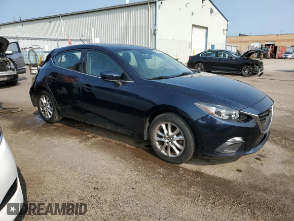2016 Mazda 3 i Touring with VIN 3MZBM1L74GM318638, listed as a Copart auction lot 59168915 with 88,947 mi miles and Salvage title. Bid and sale history available at DreamBid. Image 4.