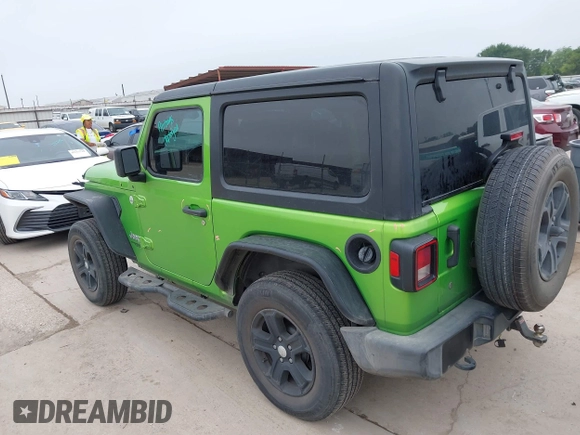 2020 Jeep Wrangler Sport S with VIN 1C4GJXAG1LW103235, listed as a IAAI auction lot 42126250 with 64,986 mi miles and . Bid and sale history available at DreamBid. Image 3.