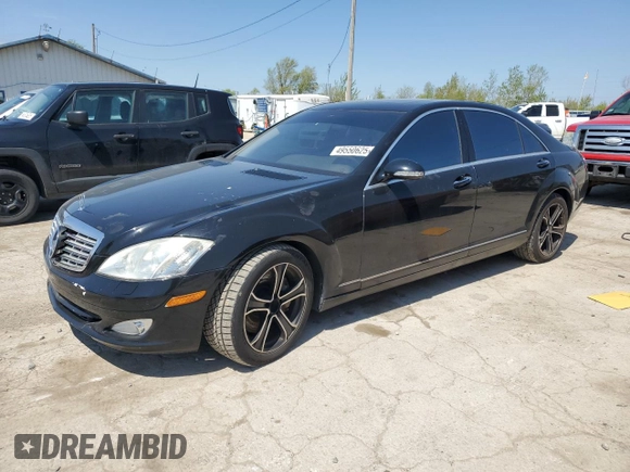 2008 Mercedes-Benz S-Class 5.5L V8 with VIN WDDNG86X28A193137, listed as a Copart auction lot 49550625 with 169,000 mi miles and Clean Title. Bid and sale history available at carsss.com. Image 1.