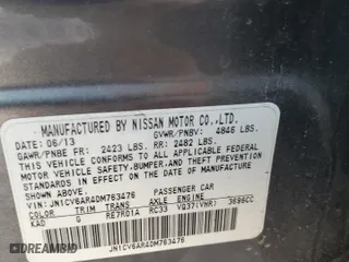 2013 Infiniti G37 Sedan x with VIN JN1CV6AR4DM763476, listed as a Copart auction lot 46166065 with 0 mi miles and Salvage Title. Bid and sale history available at carsss.com. Image 13.