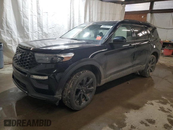 2023 Ford Explorer ST-Line with VIN 1FMSK8KH4PGA94157, listed as a Copart auction lot 48852515 with 37,842 mi miles and Salvage title. Bid and sale history available at DreamBid. Image 1.
