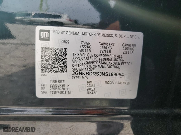 2022 Chevrolet Blazer LT with VIN 3GNKBDRS3NS189054, listed as a Copart auction lot 47196345 with 32,013 mi miles and Salvage Title. Bid and sale history available at carsss.com. Image 13.
