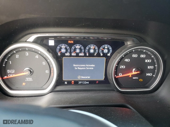 2021 Chevrolet Tahoe Premier with VIN 1GNSCSKD1MR190797, listed as a Copart auction lot 69863654 with 39,132 mi miles and Salvage Title. Bid and sale history available at carsss.com. Image 9.