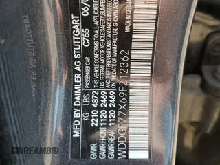 2009 Mercedes-Benz C 63 AMG with VIN WDDGF77X69F212362, listed as a Copart auction lot 61125824 with 120,402 mi miles and Salvage Title. Bid and sale history available at DreamBid. Image 12.